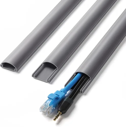 Miniatura 10 de ZhiYo Ocultador de cable de 39 pulgadas (3 piezas de 13 pulgadas de largo cada una), para 1-2 cables, cubiertas de cable autoadhesivas para cables