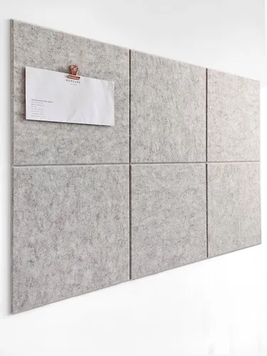 Miniatura 45 de Tabla de corcho alternativa de 24 x 36 pulgadas, paquete de 6 azulejos de pared de fieltro con pestañas adhesivas extraíbles seguras, tableros