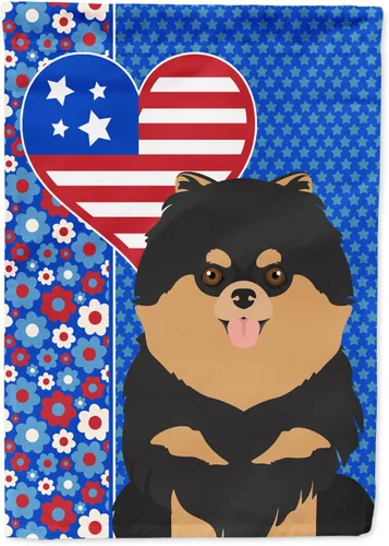 Miniatura 248 de Caroline's Treasures WDK5119GF - Bandera de jardín americana de Airedale Terrier de Estados Unidos, color negro y tostado, bandera decorativa
