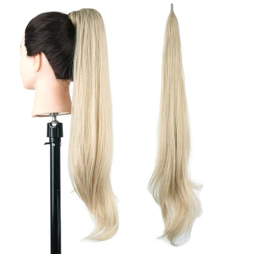 Miniatura 11 de IMISSU Extensión de pelo de cola de caballo flexible Colas de caballo Hairpieces (Piano Rubio Sucio)