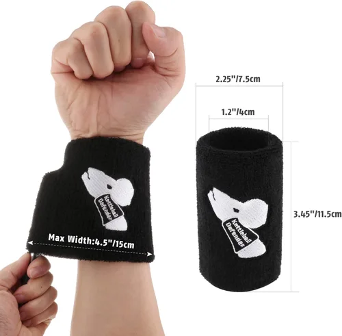 Miniatura 8 de Sports - Muñequeras para hombres y mujeres, muñequeras deportivas para atletismo, banda para el sudor, muñequeras para entrenamiento de pesas rusas