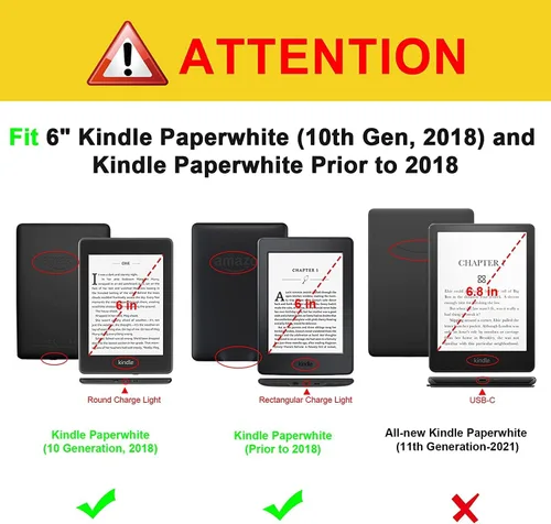 Miniatura 2 de Fintie - Funda con tapa para Kindle Paperwhite, con soporte, para todos los de 2018 y 10 generación, de cuero falso prémium, con ranura