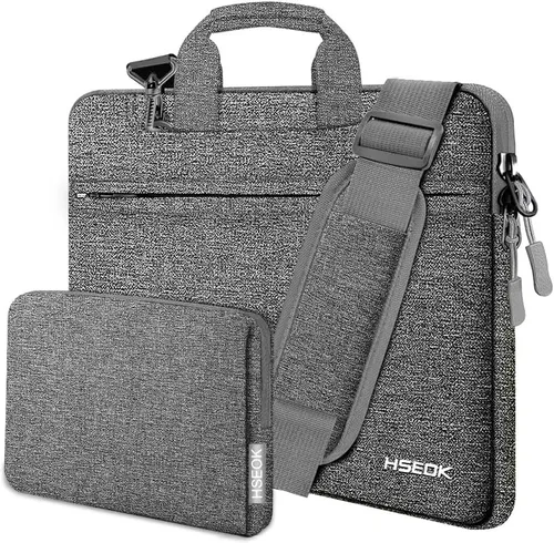 Miniatura 16 de Hseok Bolsa de hombro delgada para laptop de 13-14 pulgadas Bolso de mano con funda pequeña compatible con MacBook Pro de 14 pulgadas M4/M3/M2/M1