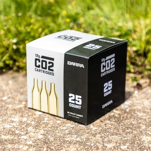 Miniatura 7 de Barra Airguns 12 Gram CO2 Cartridges, Unthreaded, Compatible for Use with Air Guns, Air Pistols, Airsoft Guns, and Air Rifles, Paintball Gun