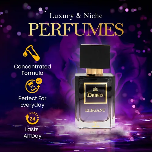 Miniatura 2 de Dumont ELEGANTE – 3.4 oz – Perfume unisex para hombres y mujeres – Fragancia afrutada, floral, almizclada y de lujo – Bruma de colonia de larga