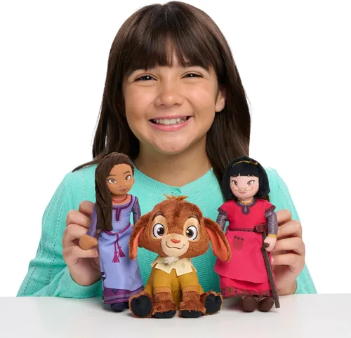 Miniatura 5 de Disney Wish - Asha de peluche parlante de 8 pulgadas, juguete interactivo, cabello negro y vestido morado, juguetes para niños de 2 años en adelante