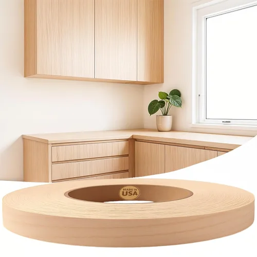 Miniatura 8 de Edge Supply Rollo de abedul preacabado de 3/4 pulgadas x 50 pies con un acabado UV de laca transparente – Hierro prepegado sobre bordes de chapa