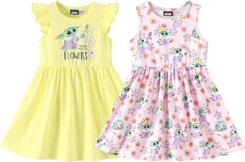 Miniatura 16 de Disney Frozen Elsa - Vestido de princesa Minnie Mouse Stitch para niña, paquete de 2 unidades, manga larga con volantes, conjunto de disfraz de 2 a