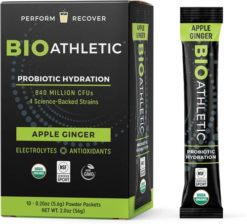 Miniatura 7 de Mezcla de bebida de hidratación con probióticos + electrolitos, con vitaminas D y B12, USDA orgánico, certificado NSF para deporte, sutil sabor a