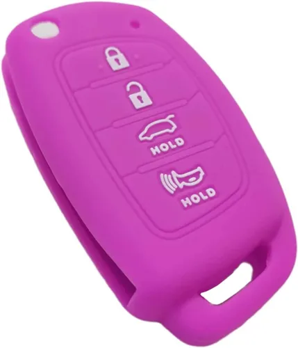 Miniatura 4 de REPROTECTING Funda de goma de silicona para llavero compatible con Hyundai Santa Fe Sport Sonata Tucson Santa Fe OSLOKA-875T 2019-2013