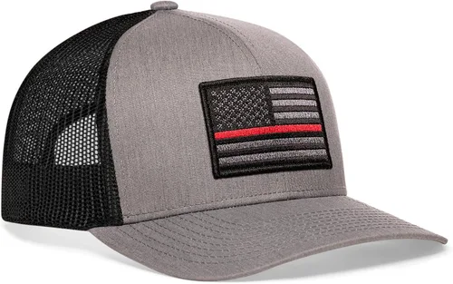 HAKA Sombrero de la bandera estadounidense, sombrero de camionero de Estados Unidos para hombres y mujeres, gorra de béisbol ajustable, malla a