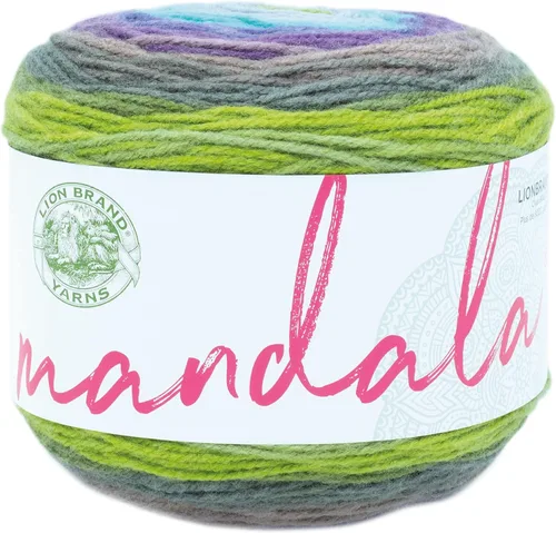 Miniatura 69 de Lion Brand Yarn Mandala - Hilo multicolor para ganchillo,tejido y manualidades, color Liger, 1770 pies, paquete de 1 unidad