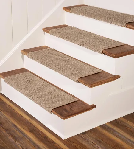 Miniatura 11 de Oak Valley Designs™ Peldaños de Alfombra con Borde Redondeado Bullnose - Alfombras Antideslizantes para Escaleras Interiores de Madera