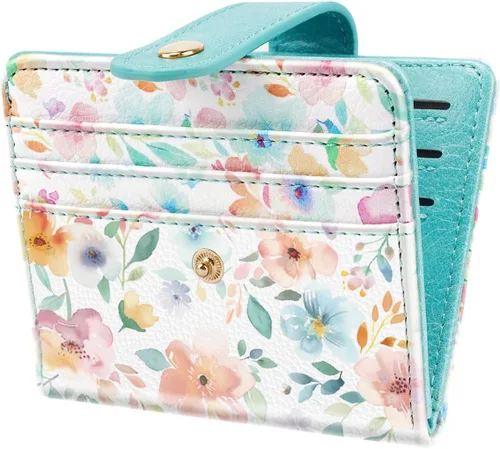 Miniatura 25 de Carteras pequeñas para mujer, diseño delgado y minimalista, tarjetero plegable para bolsillo o bolso, Mariposas negras