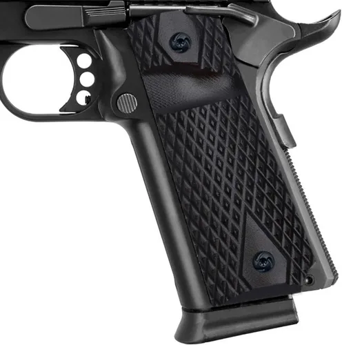 Guuun agarres G10 para 1911 de tamaño completo, textura de orificio grande con corte de diamante, apto para la mayoría de las pistolas Government