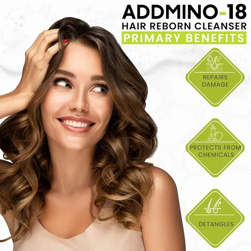 Miniatura 5 de ADDMINO 18 Champú aclarador para todo tipo de cabello, limpiador de cabello sin perfume, uso en salón y en el hogar, 8.5 fl oz/8.45 fl oz