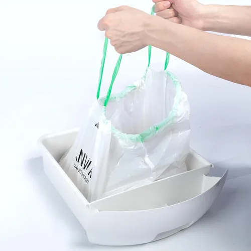 Miniatura 5 de ANWA 40 forros para caja de arena para gatos automáticos para caja de arena y caja de arena robot 4/5, resistente, extra grueso Blanco
