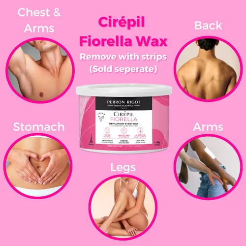 Miniatura 2 de Cirepil - Fiorella - Lata de cera suave de 14.11 onzas - Aroma de peonía fresca y fórmula sin colofonia - Cera para principiantes para cara y cuerpo