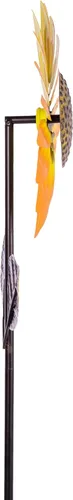 Miniatura 7 de Viveta Paquete de 2 molinillos de viento de girasol de metal para exteriores, escultura de viento decorativa cinética con estaca resistente