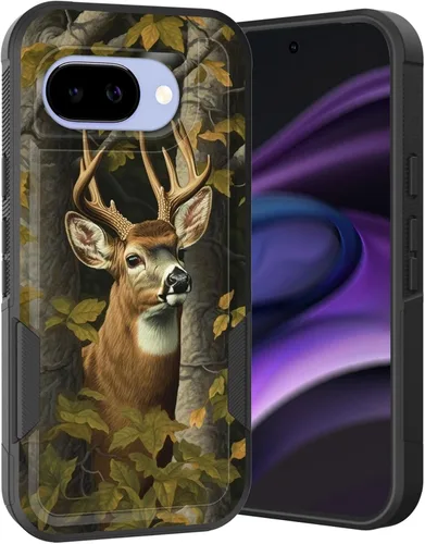 Miniatura 28 de Funda para Pixel 6A, Híbrida de Doble Capa de Servicio Pesado Resistente a Prueba de Golpes PC Duro + Funda Protectora de Silicona Suave para Google