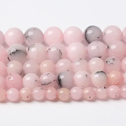 Miniatura 48 de 36 cuentas de calcedonia de jade rojo natural de 25/64 pulgadas (0.394 in), redondas sueltas, piedras preciosas energéticas curativas, para hacer