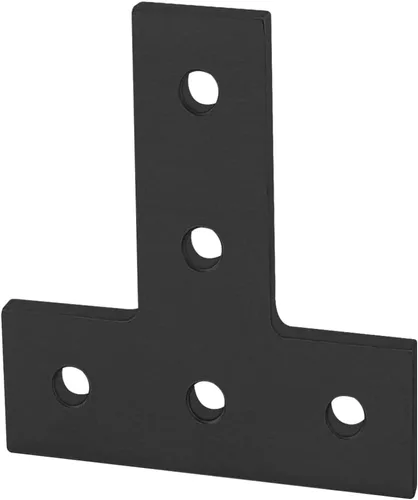 8020, 4080, serie 10, soporte de placa plana en T de aluminio de 5 agujeros, soporte de conector de montaje recto para extrusión de aluminio