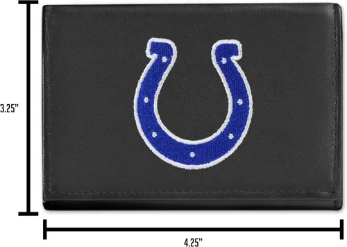 Miniatura 3 de NBA - Cartera de piel auténtica bordada de tres pliegues de 3.25 x 4.25 pulgadas, delgada por Rico Industries