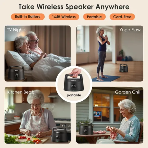 Miniatura 5 de SIMOLIO Altavoces inalámbricos 621D Plus para TV para personas mayores, altavoces de TV Bluetooth para personas con problemas auditivos, ancianos, 3