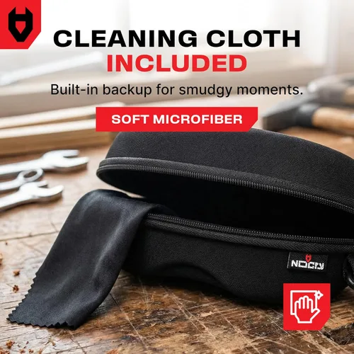 Miniatura 6 de Estuche de almacenamiento NoCry para gafas de seguridad con forro de fieltro, cierre reforzado y práctico clip de cinturón