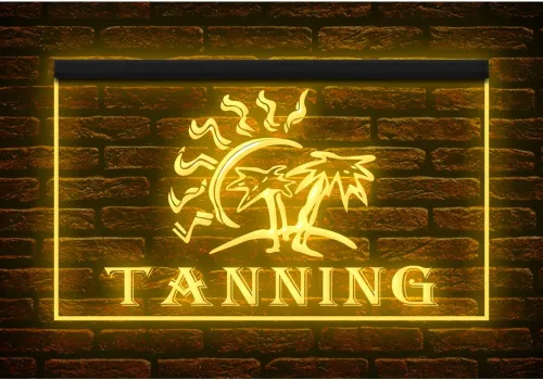 Miniatura 10 de 160027 Letrero de neón con luz LED para salón de belleza de bronceado (12 x 8 pulgadas, 16 colores por control remoto)