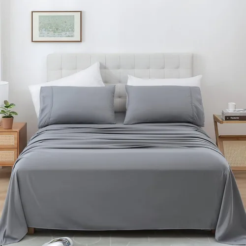 Miniatura 27 de Whitney Home Textile - Juego de sábanas tamaño King, sábanas de microfibra suaves de hotel tamaño King, bolsillo extra profundo, juegos de sábanas