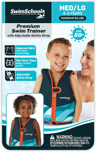Miniatura 2 de SwimSchool Chalecos de Entrenamiento de Natación para Niños para Niños Pequeños de 2 a 6 Años – Niños/Niñas – Varios Colores/Estilos – Flotadores