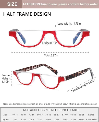 Miniatura 3 de EYEURL - Juego de 5 lentes de lectura de media montura con bloqueo de luz azul para mujeres, lentes de moda sin montura para computadora, anti rayos