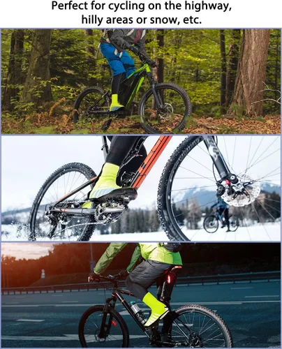 Miniatura 7 de Sportneer Fundas para zapatos cilíndricos, calentadores térmicos de invierno, cubierta de botas, neopreno impermeable y resistente al viento
