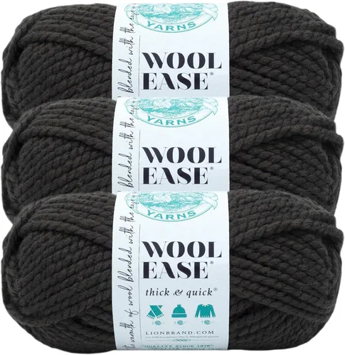 Miniatura 155 de Lion Brand Yarn - Ovillo de lana Wool-Ease Thick & Quick color fuerza aérea