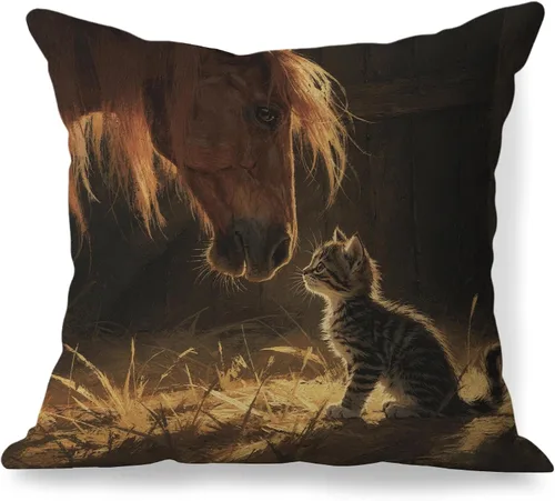 Miniatura 24 de Fundas de almohada de 12 x 20 pulgadas, regalos para amantes de los caballos, fundas de almohada lumbares decorativas para el hogar, sala de estar