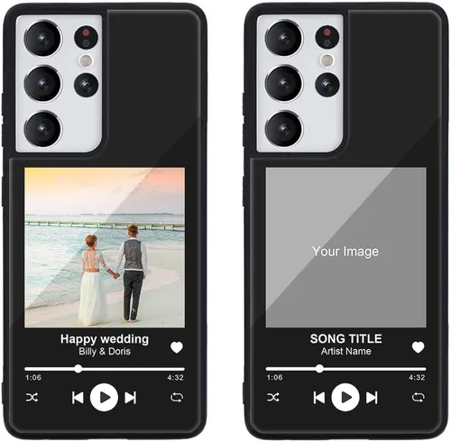 Miniatura 526 de Funda de teléfono personalizada para Samsung Galaxy S22+ / S22 Plus 5G, funda de TPU suave de vidrio templado antiarañazos personalizada con foto