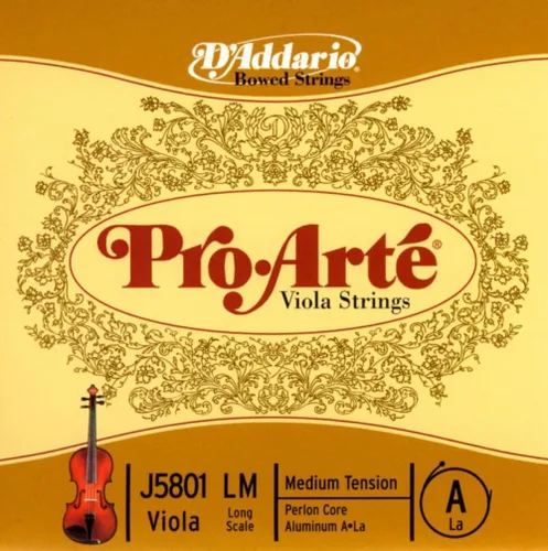 Miniatura 10 de D'Addario Pro-Arte Viola Single A String, escala media, tensión media