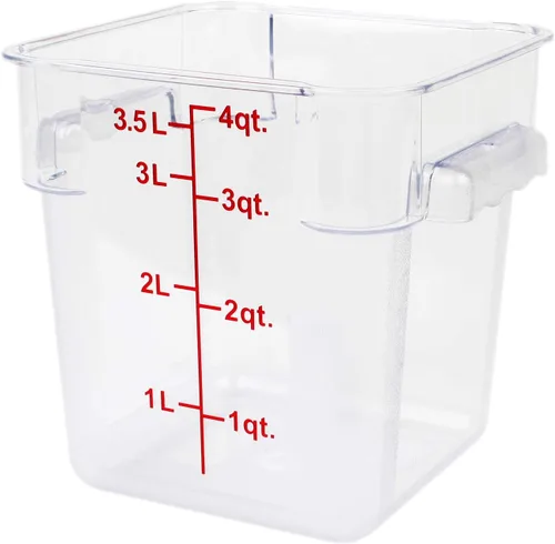 Miniatura 4 de Thunder Group PLSFT002PC Contenedor de almacenamiento de alimentos cuadrado de 2 cuartos de galón