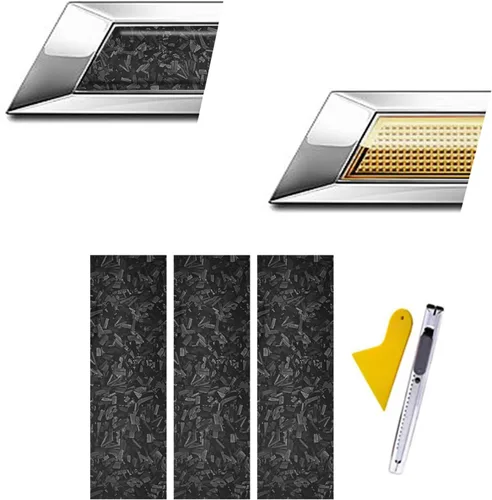 Miniatura 12 de Compatible con pegatinas de vinilo para logo de Bowtie, emblema para cortar y pegar, 3 unidades, color negro mate, para Chevy Negro mate 3