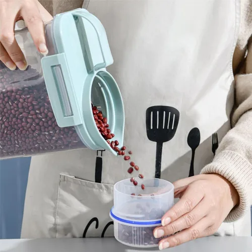 Miniatura 7 de Dispensadores de cereales Envases de harina de soja Caja de almacenamiento de arroz Dispensador de cereales Dispensador hermético Recipientes