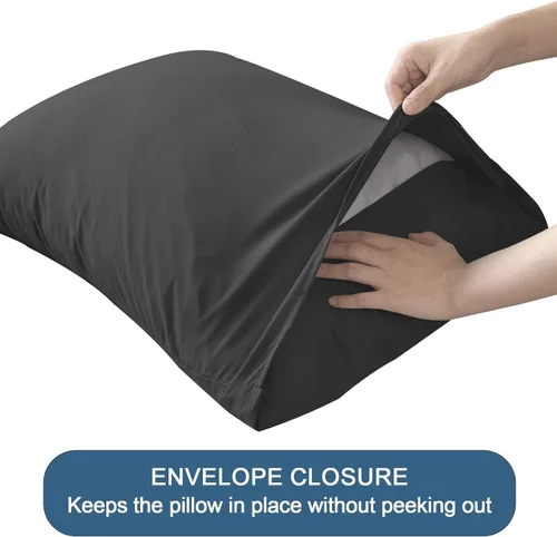 Miniatura 4 de SPRINGSPIRIT Sábanas Queen para autocaravana, sábanas cortas súper suaves para caravana, juego de sábanas de 4 piezas con bolsillos profundos, Negro