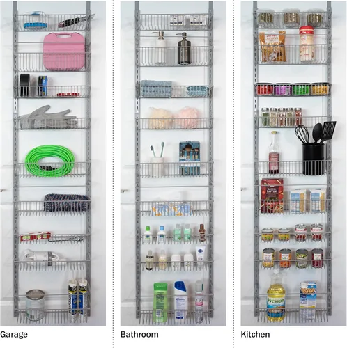 Miniatura 3 de Home-Complete Organizador sobre la puerta, estante de pared colgante de 9 niveles para organización de baño o cocina, organización y almacenamiento
