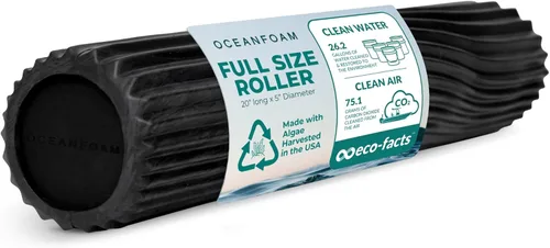 Miniatura 24 de Oceanfoam Tidal Roller - Azul Marino Oscuro - Rodillo de espuma para masaje muscular para dolor de espalda y estiramiento - Textura de onda ancha