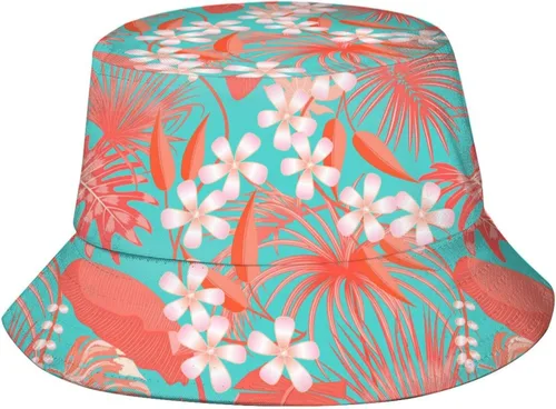 Miniatura 7 de Sombrero de sol hawaiano con flores hawaianas para hombres y mujeres, protección solar, sombreros de ala ancha, plegable, gorra Boonie de viaje