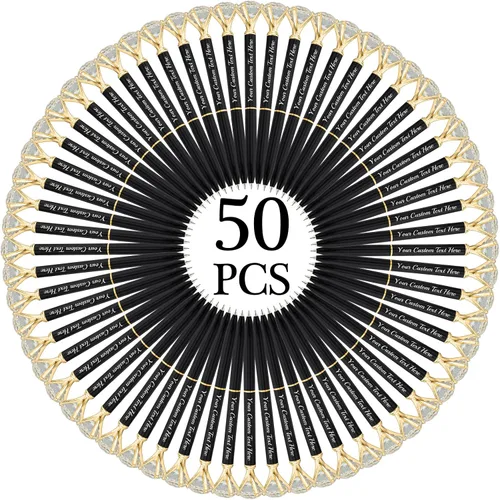 Miniatura 45 de Hasta 100 bolígrafos de diamante personalizados a granel con nombre, bolígrafo de impresión personalizada con logotipo de negocios grabado, mensaje