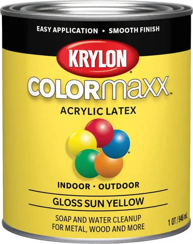 Miniatura 13 de Krylon K05647007 COLORmaxx - Pintura acrílica de látex para uso en interiores y exteriores, 1 cuarto de galón (paquete de 1), negro, 31 onzas