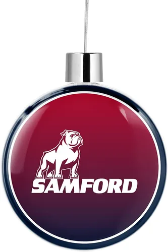 Miniatura 4 de Samford University - Adorno redondo y plano para árbol de Navidad, decoración para fiesta de árbol, hogar, vacaciones (Samford University 8)