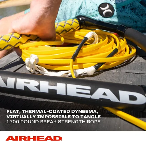 Miniatura 4 de Airhead Dyneema Wakeboard Rope and Handle, No Stretch Tow Rope with EVA Grip, Multi Section Water Ski Wakeboarding Line for Boat Towables, 1,700 lb