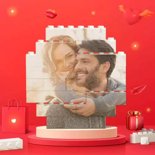 Miniatura 4 de Ladrillo de Construcción Personalizado Rompecabezas de Bloque de Foto Personalizada con Forma Vertical-Rectangular Imagen Personalizada Regalos